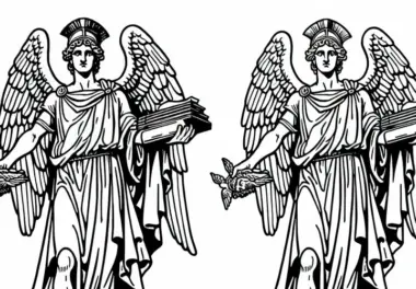 Hermes mit Flügelhelm und Sandalen, der Nachrichten überbringt – Malvorlage griechische Mythologie gratis