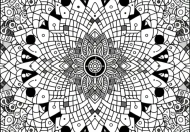 Kunstvolles Mosaik als Malvorlage (Kostenlos)