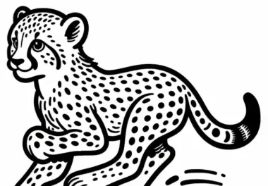 Gepard: kostenlose Ausmalbilder