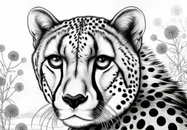 Gepard Ausmalbild: Detailreich und Kostenlos