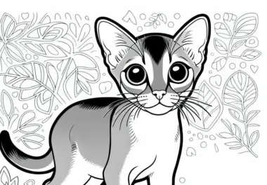 Abessinier Malvorlage Katze Gratis