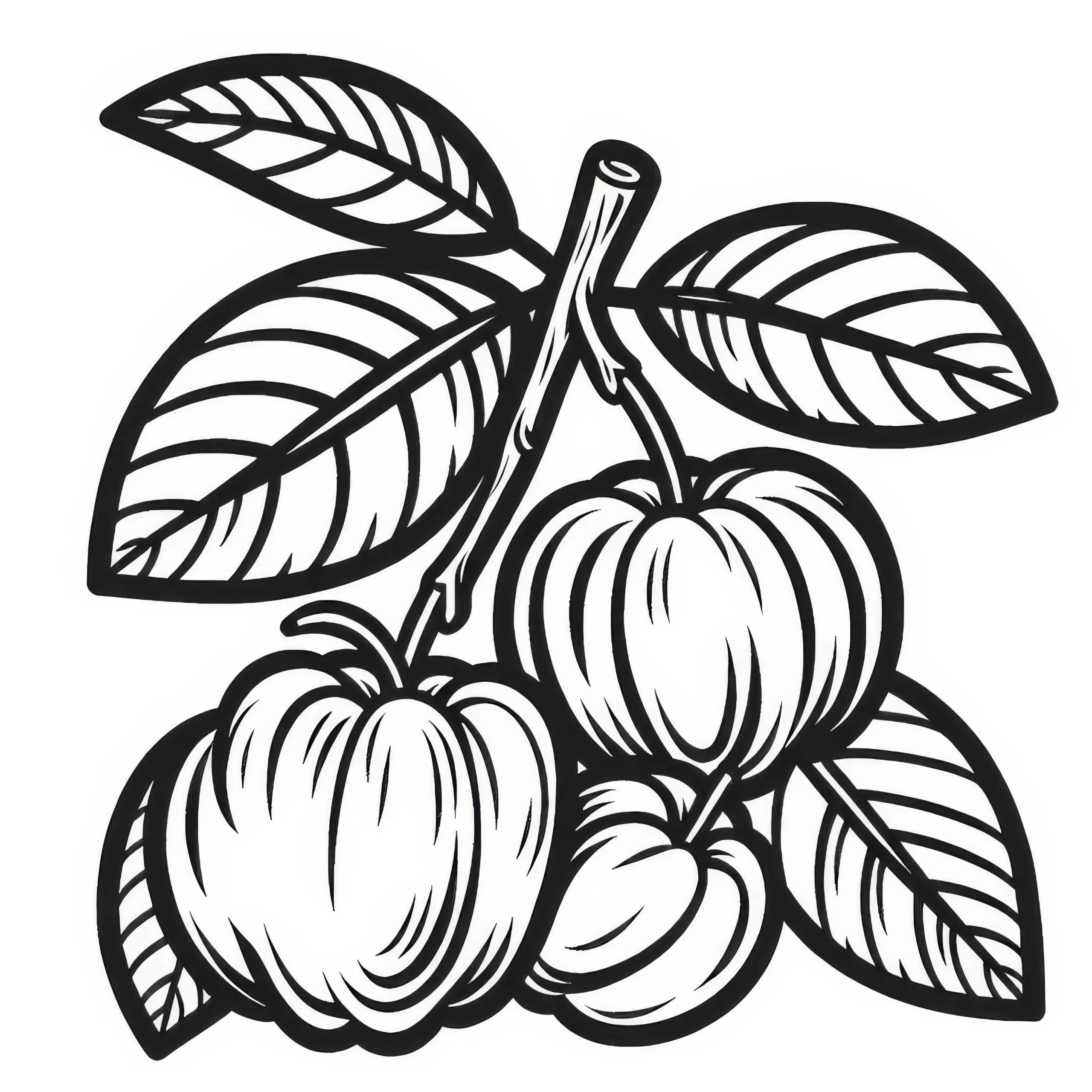Acerola Ausmalbild gratis zum Download