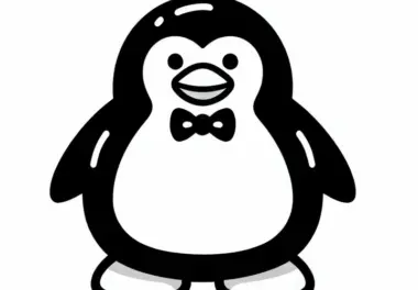 Adeliepinguin Ausmalbild Gratis Download
