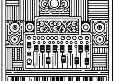 Akustikpaneel für Aufnahmeräume – Malvorlage für Zubehör von Musikinstrumenten Kostenlos