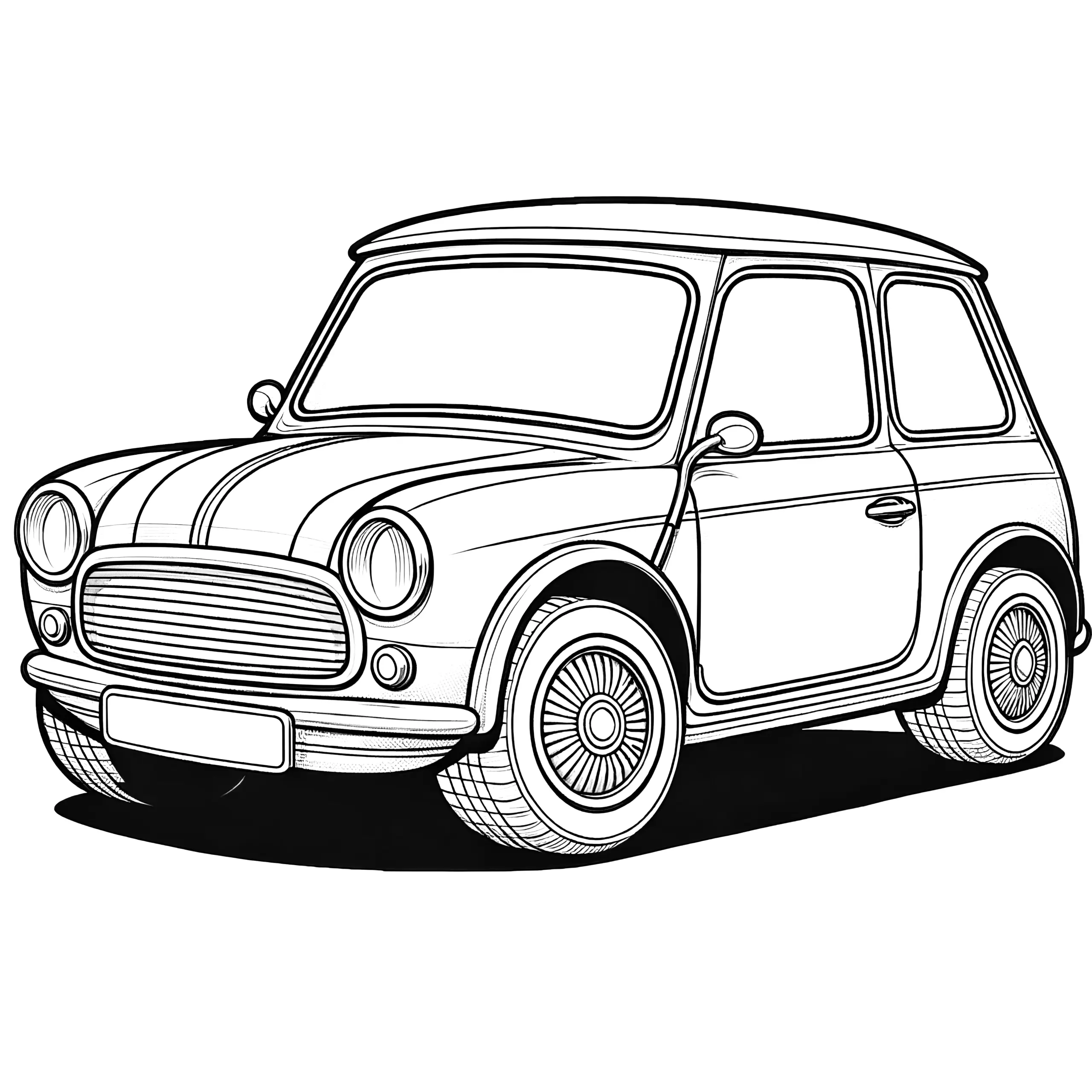 Alter Trabant: Kleines Auto Ausmalbild (Gratis)