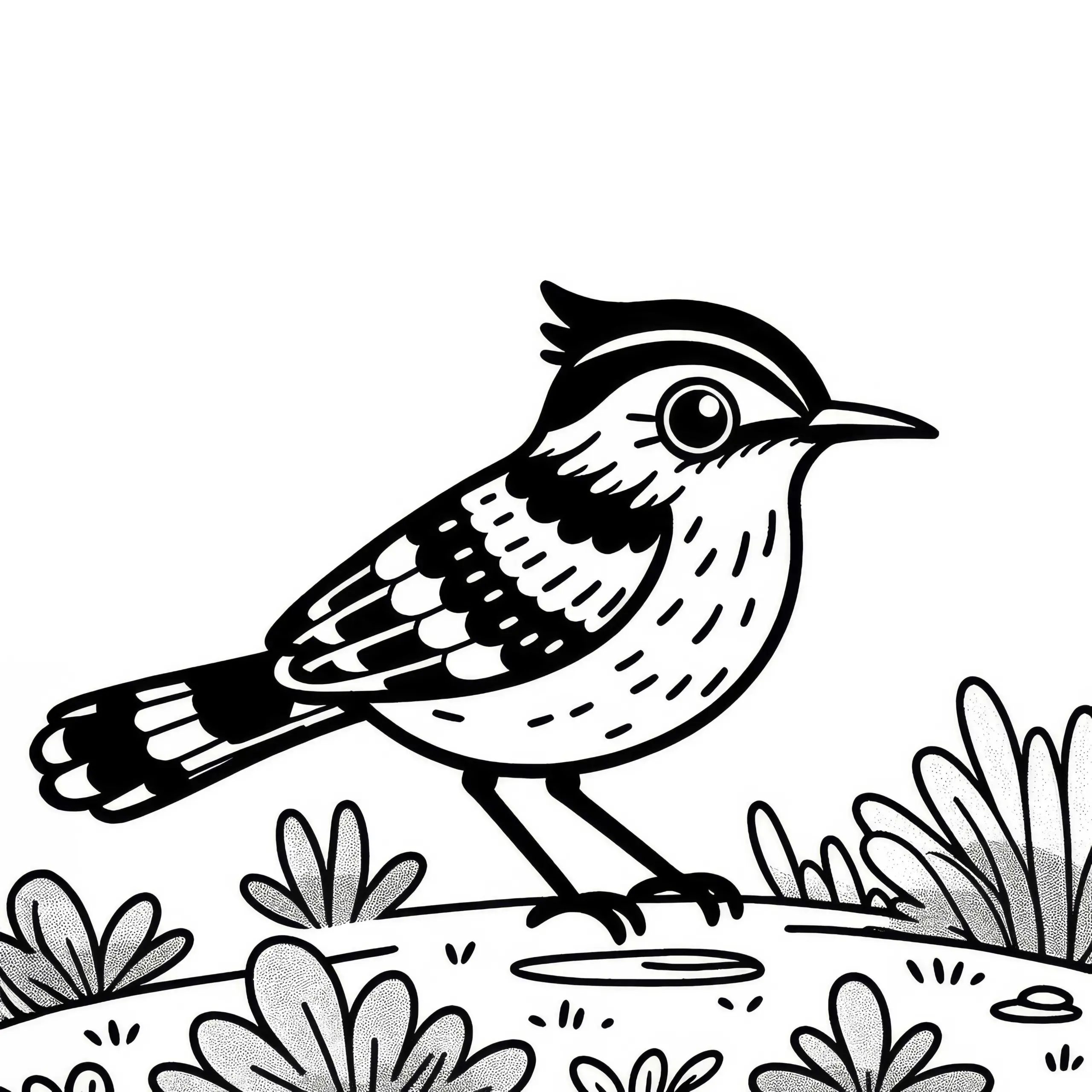 Ameisenpittas und Antpittas – Vogelmalvorlage aus Südamerika zum kostenlosen Download (Ausmalbild)