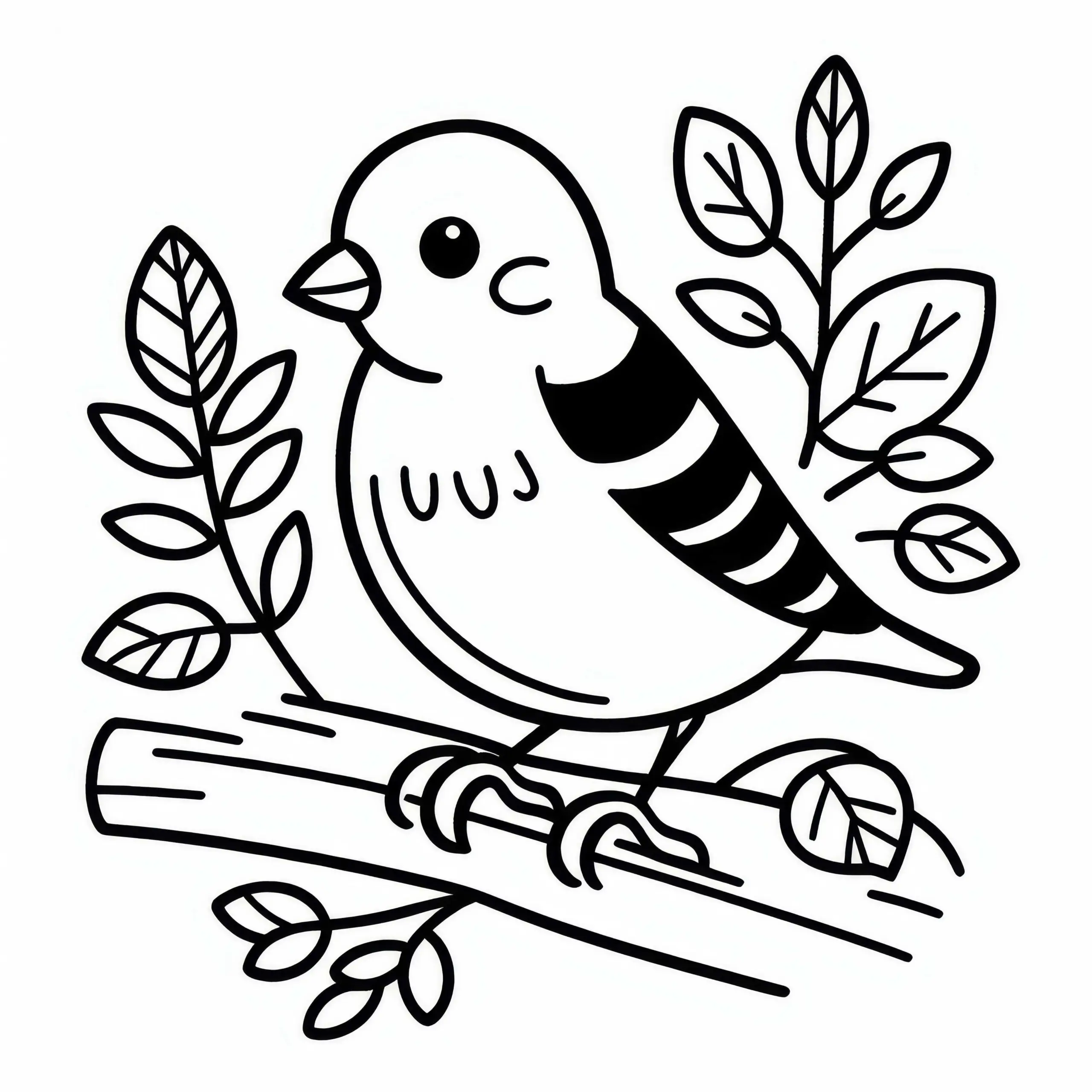 Amerikanische Goldammer: Ausmalbild des American Goldfinch aus Nordamerika kostenfrei herunterladen
