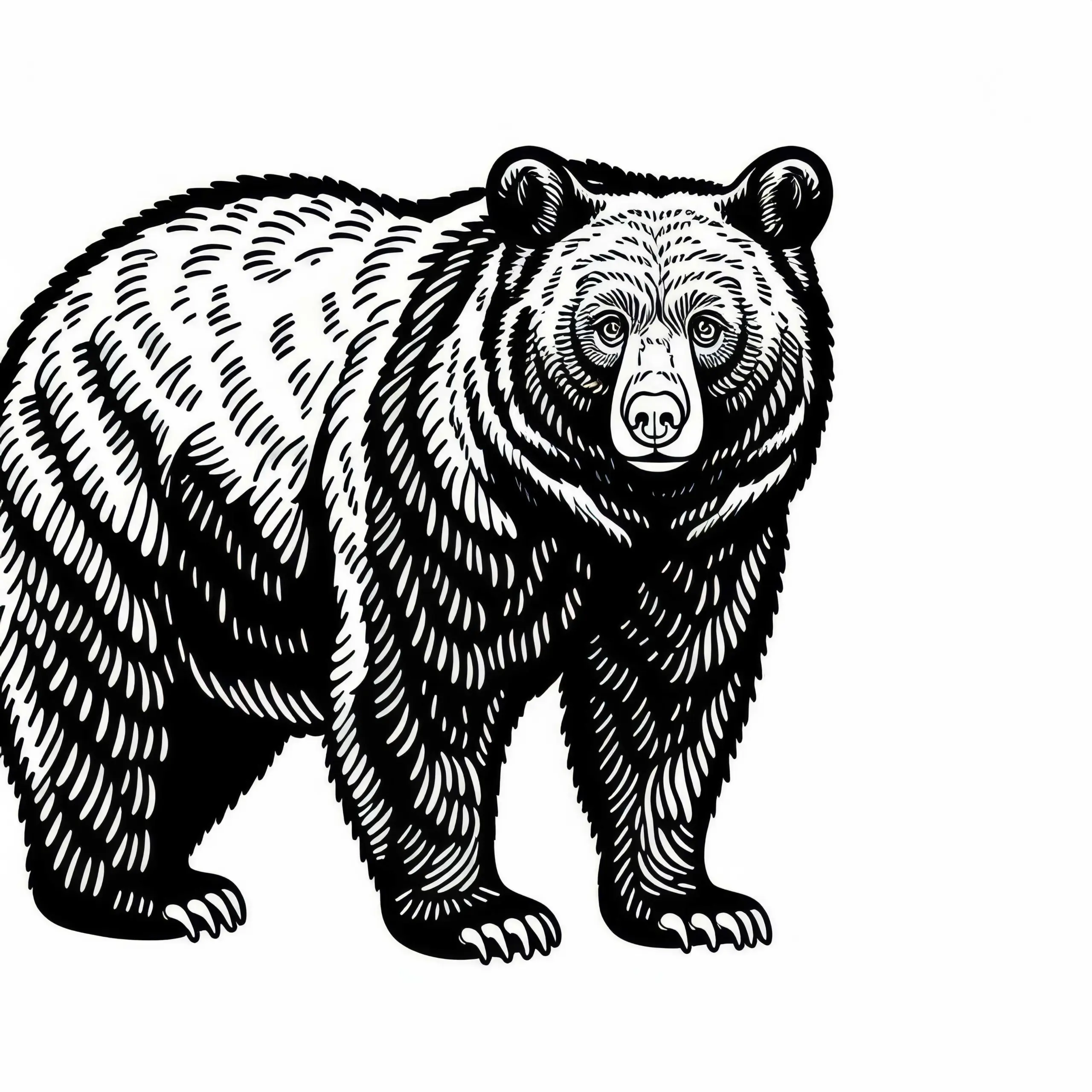 Amerikanischer Schwarzbär Ausmalbild Gratis