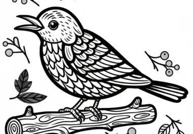 Vögel in Europa: Ausmalbilder kostenlos