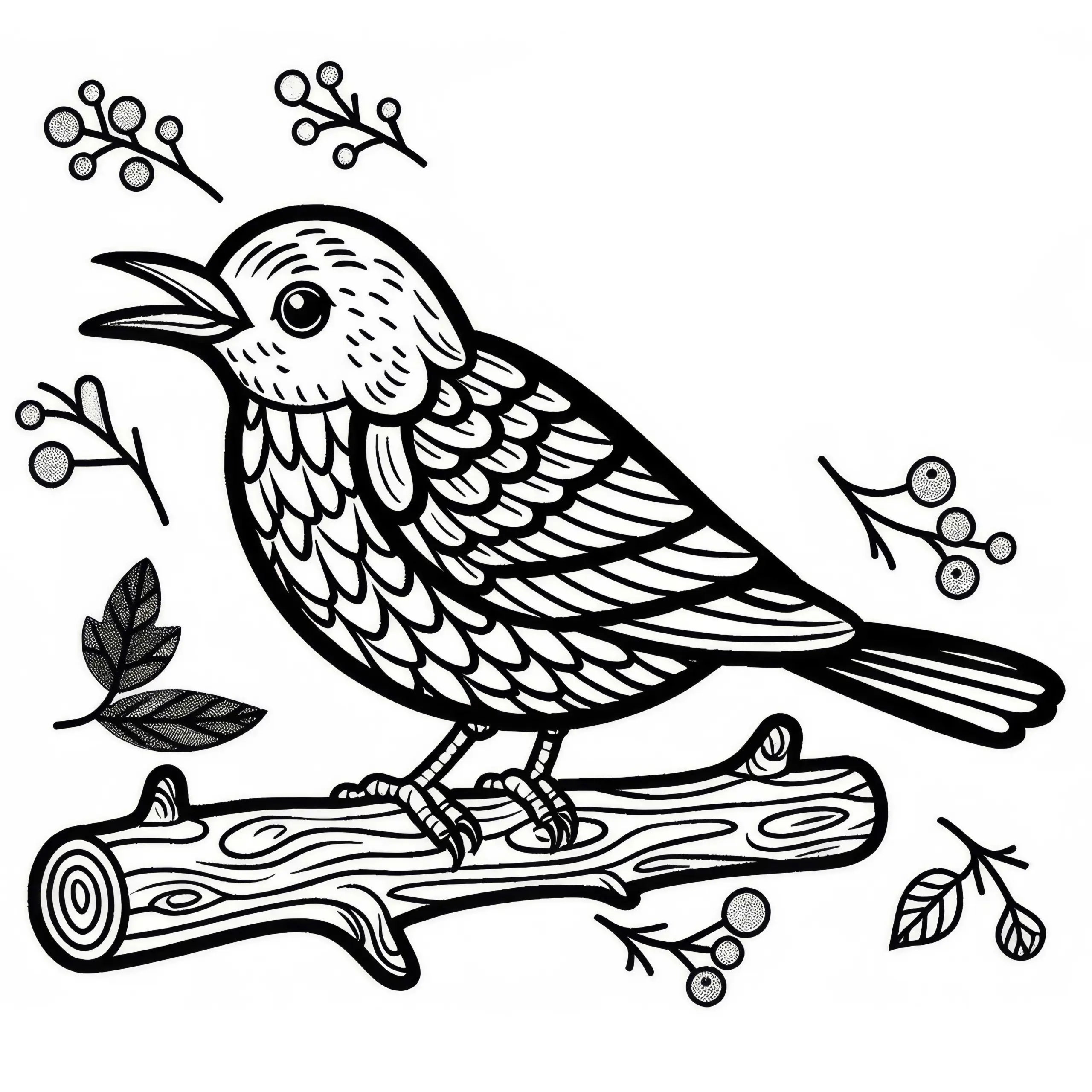 Amsel Vogel Europa Ausmalbild Gratis