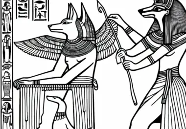 Ägyptische Mythologie: Ausmalbilder kostenlos ausmalen