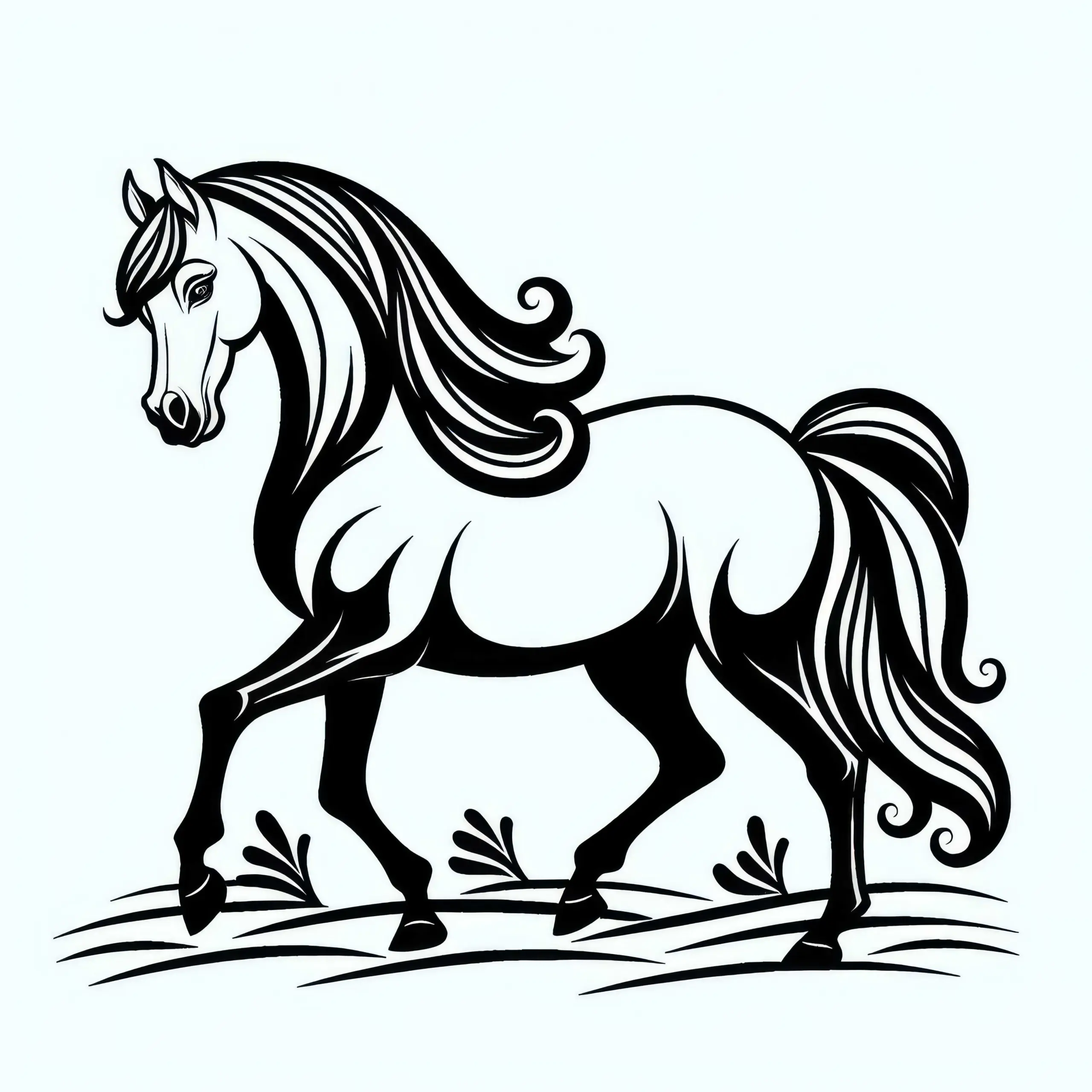 Arabisches Vollblut Ausmalbild Pferd Gratis