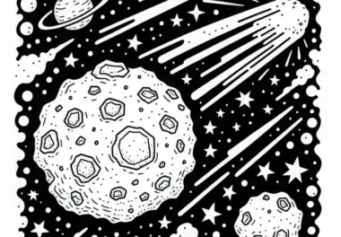 Asteroid Ausmalbild Einfach Kostenlos