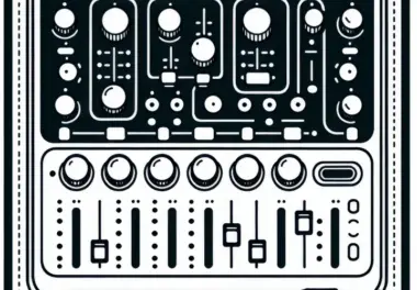 Audio-Interface Malvorlage für Zubehör elektronischer Instrumente kostenlos