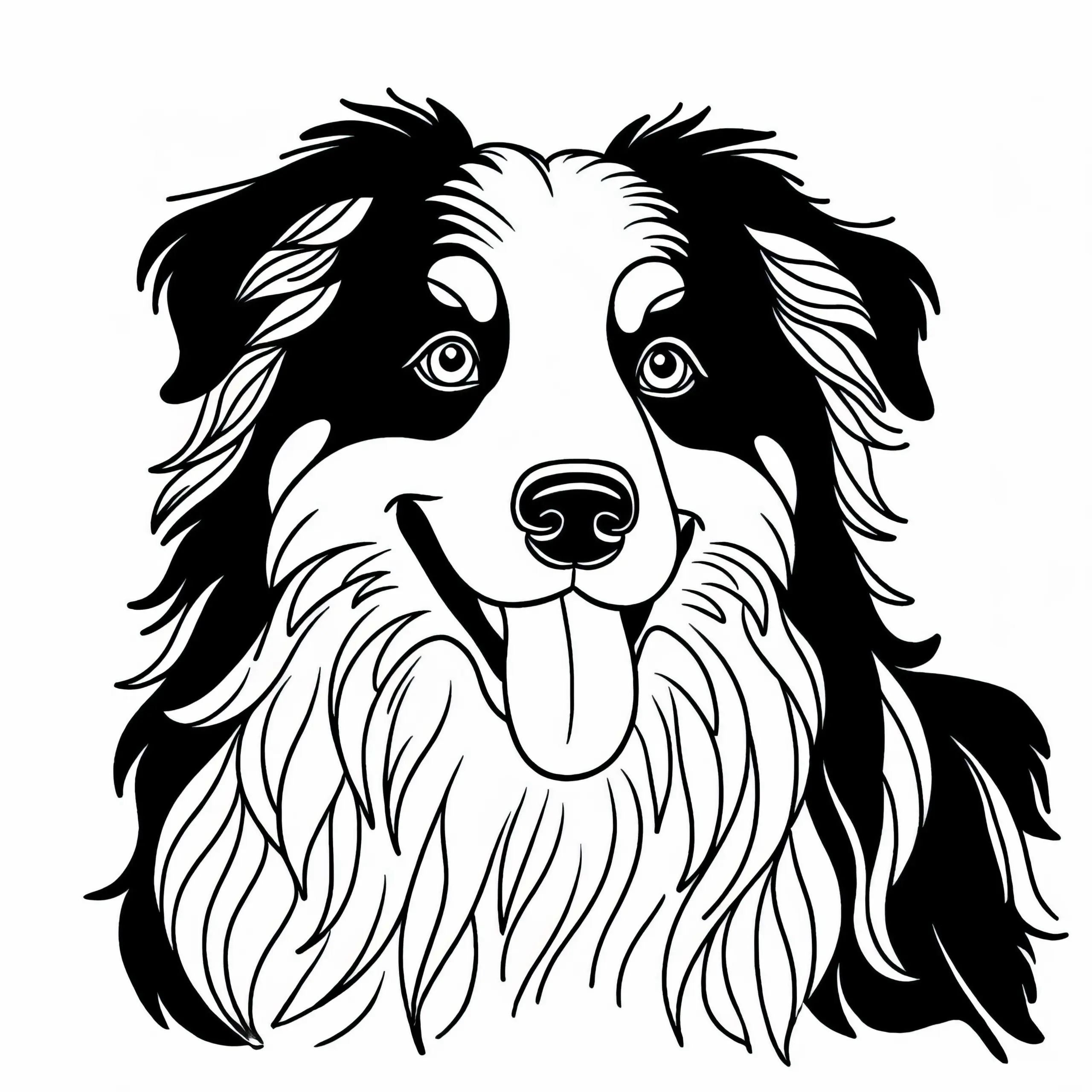 Australian Shepherd Malvorlage – Kostenloser Download für Ausmalfreunde (Ausmalbild)