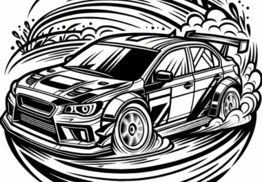 Rallye: kostenlose Ausmalbilder