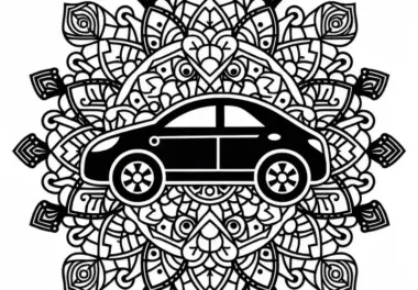Auto Mandala Vorlage Ausmalbild Kostenlos
