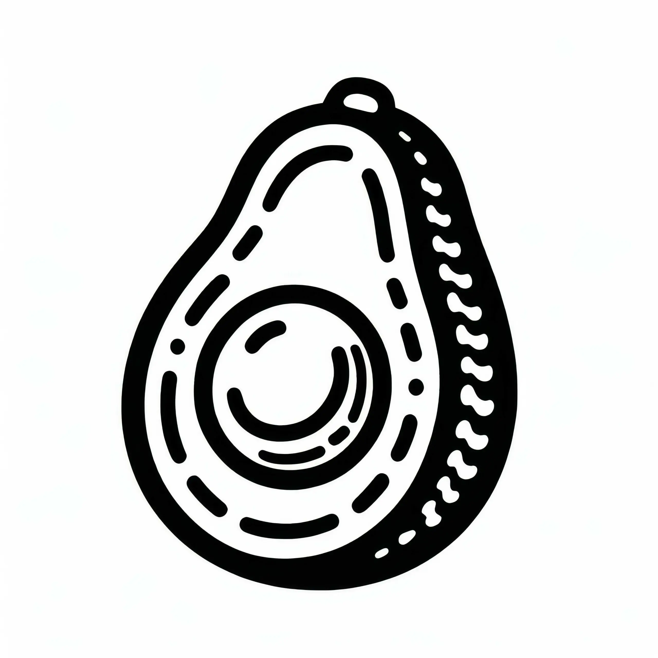 Avocado Ausmalbild Kostenlos zum Herunterladen