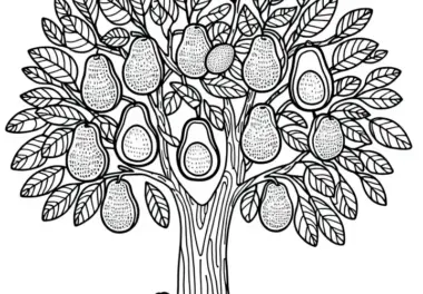 Avocadobaum Malvorlage Kostenlos