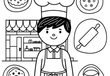 Bäckerei Malvorlage Einfach Kostenlos