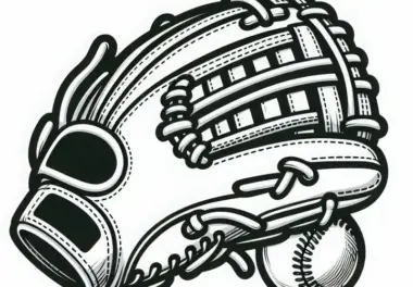 Baseballhandschuh Malvorlage Kostenlos Herunterladen und Ausmalen