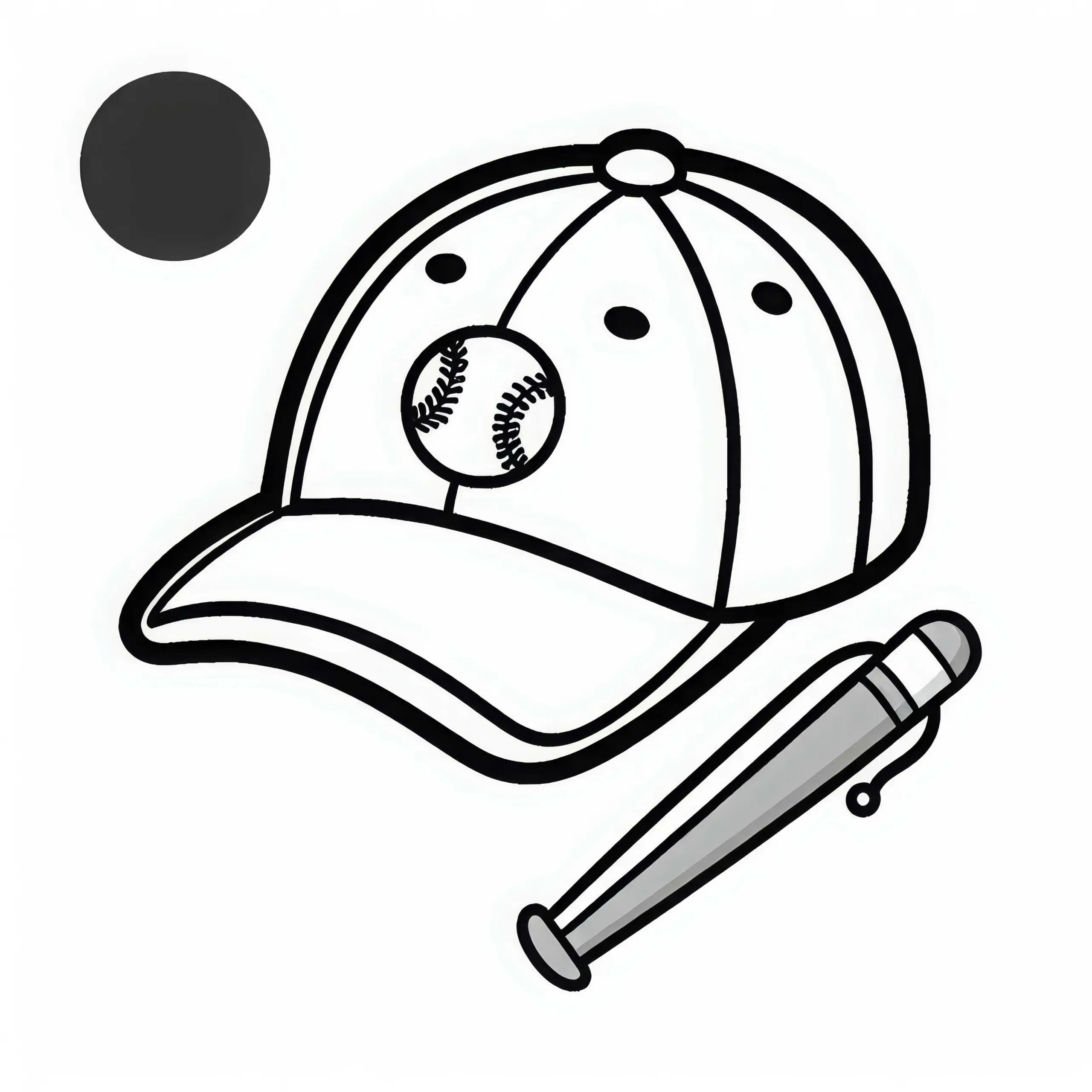Baseballkappe Ausmalbild Gratis