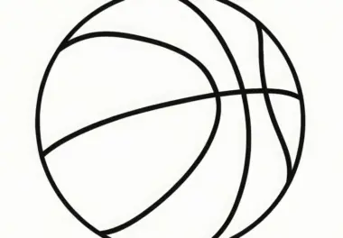 Kostenlose Basketball Malvorlage zum Ausmalen