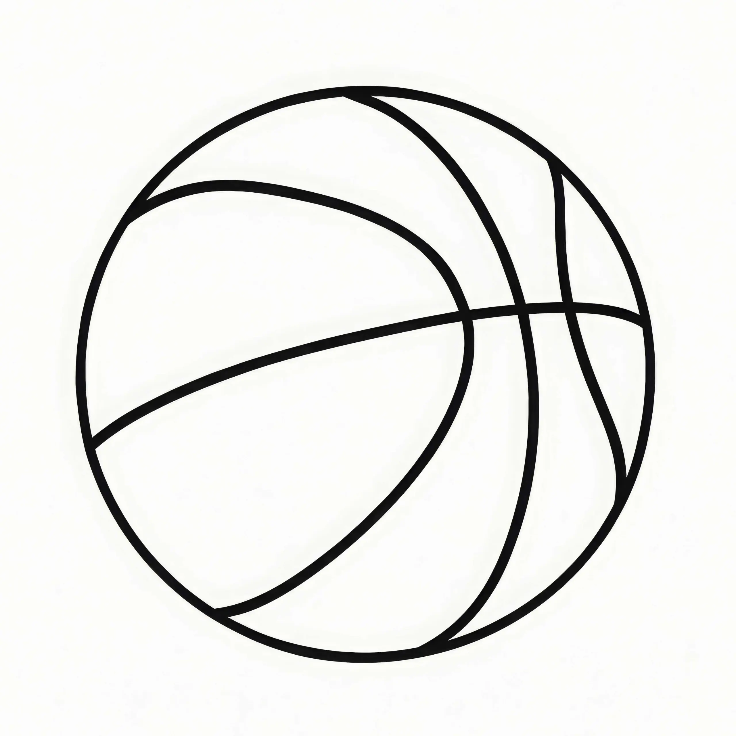 Kostenlose Basketball Malvorlage zum Ausmalen (Ausmalbild)
