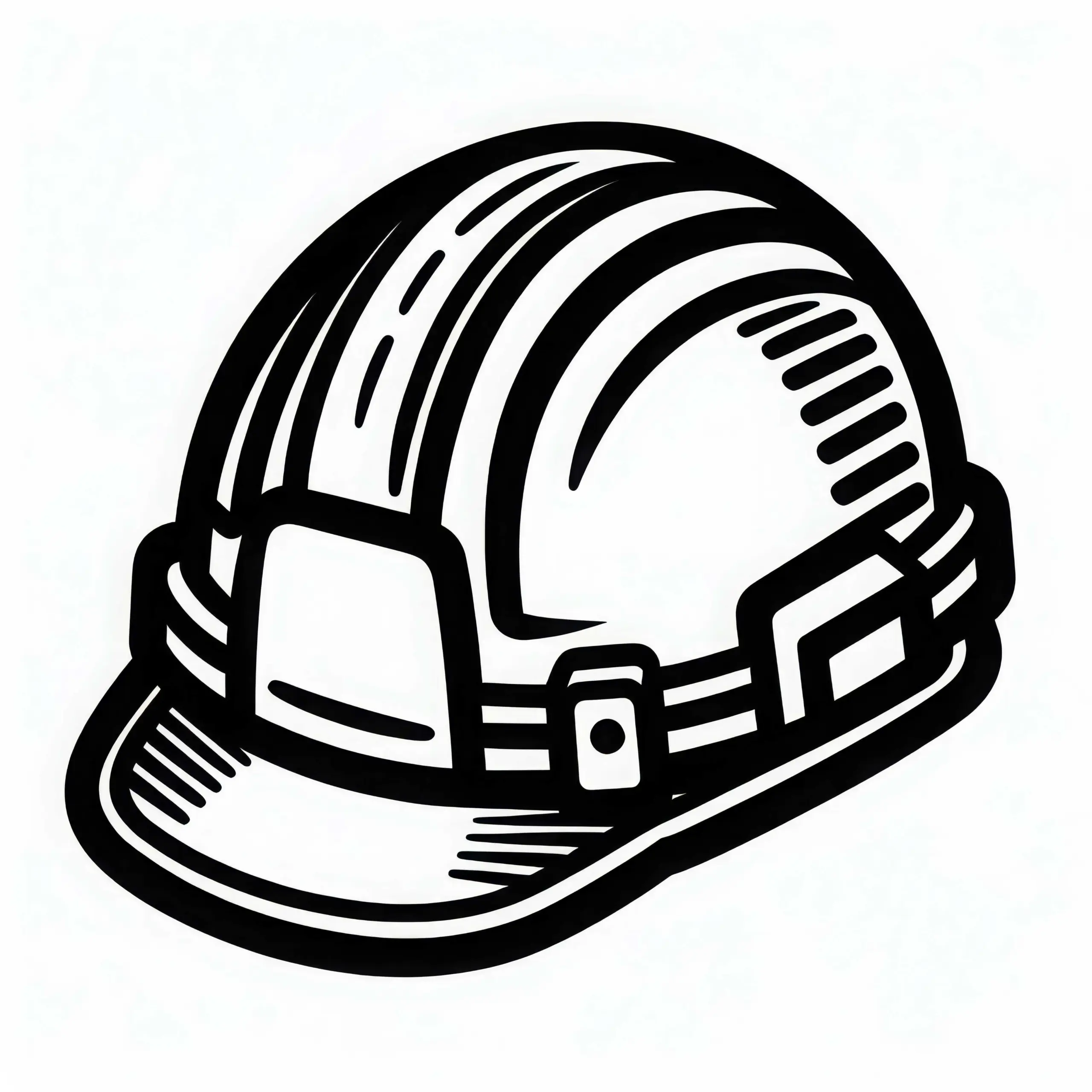 Bauhelm eines Bauarbeiters als Ausmalbild – Einfach und Kostenlos