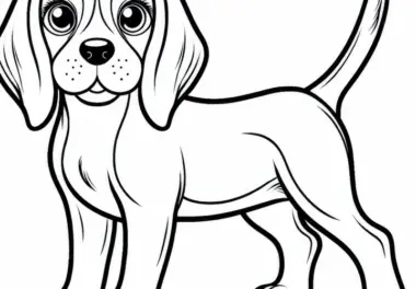 Beagle Malvorlage Hund Kostenlos
