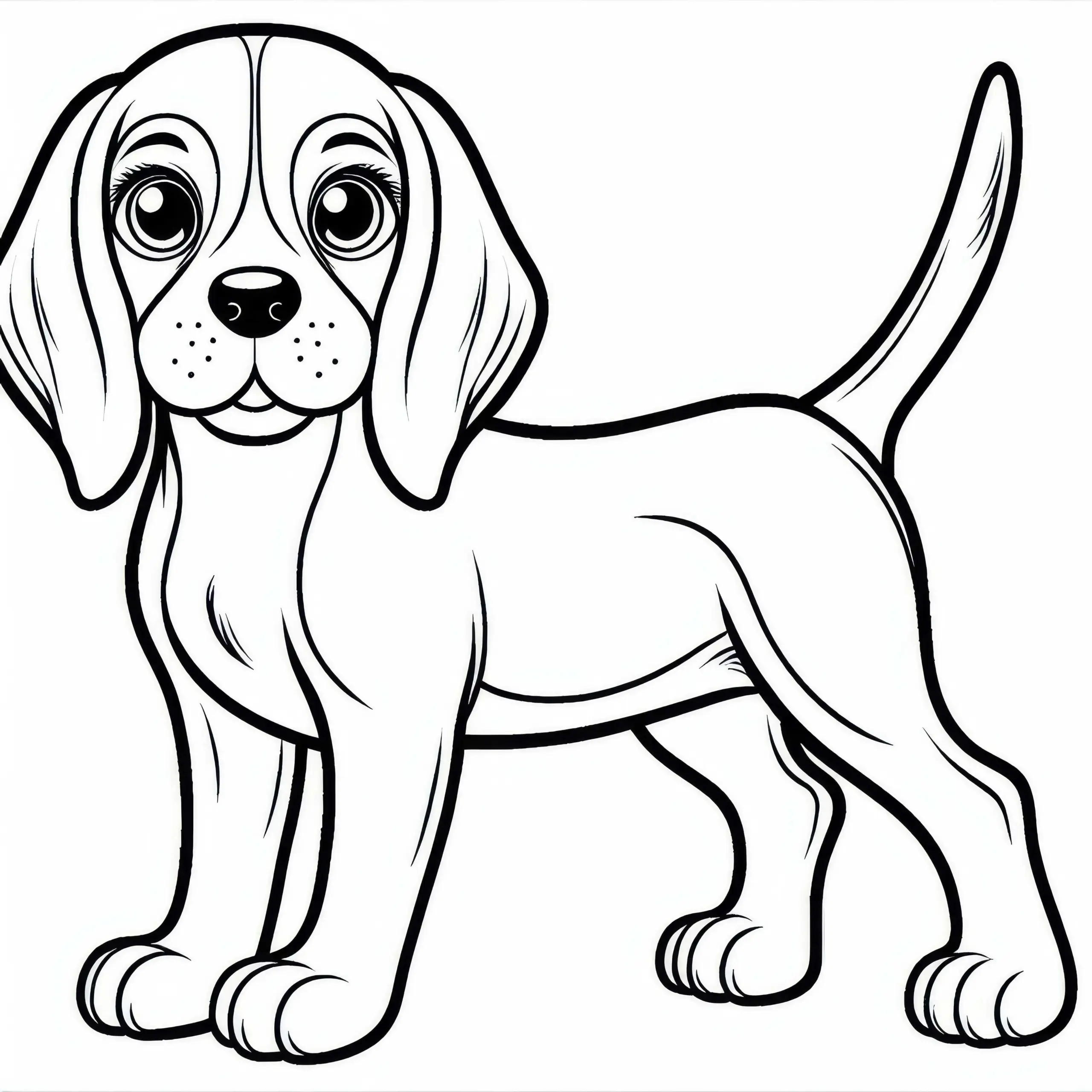 Beagle Malvorlage Hund Kostenlos (Ausmalbild)