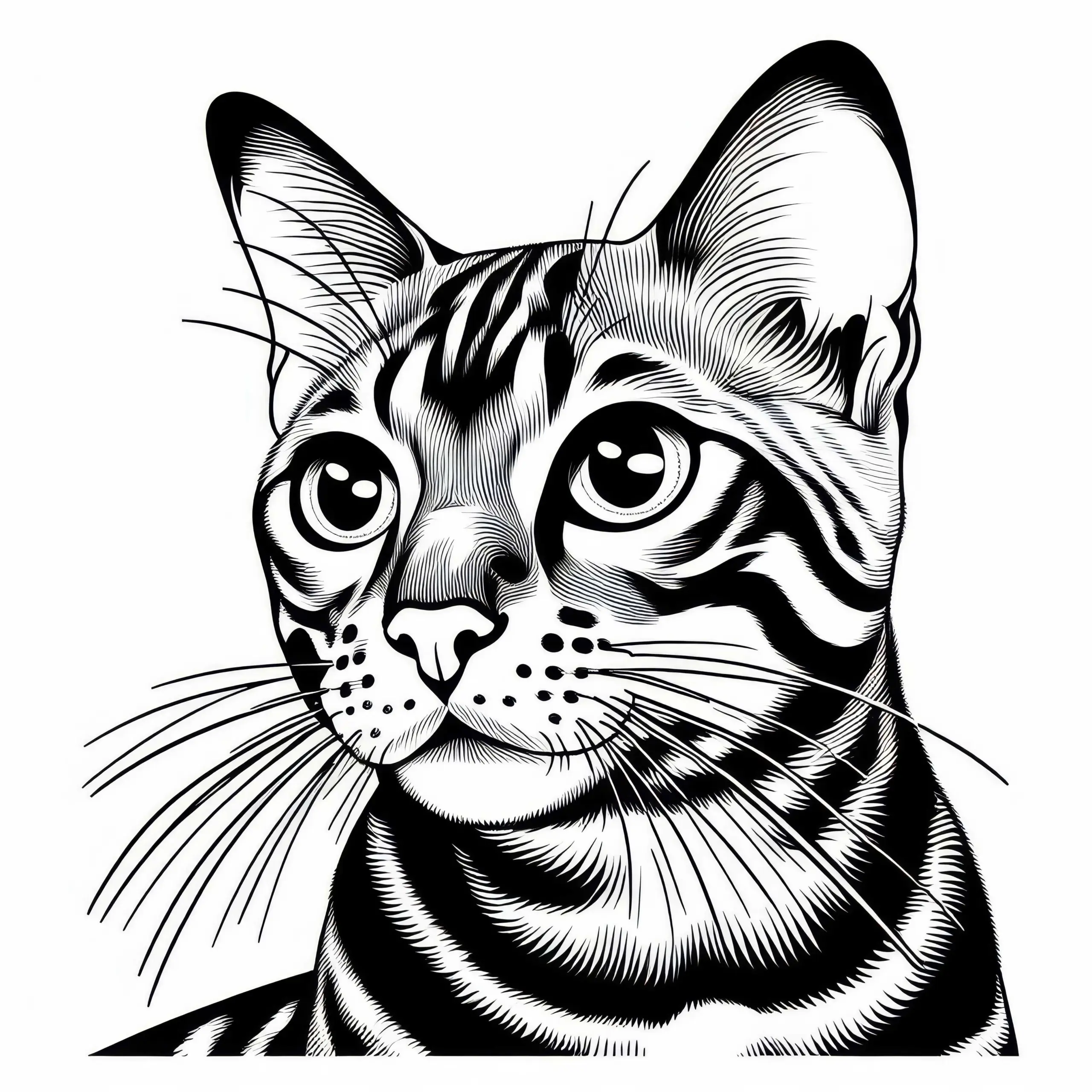 Bengal-Katze Ausmalbild Kostenlos