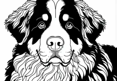 Berner Sennenhund Malvorlage Kostenlos