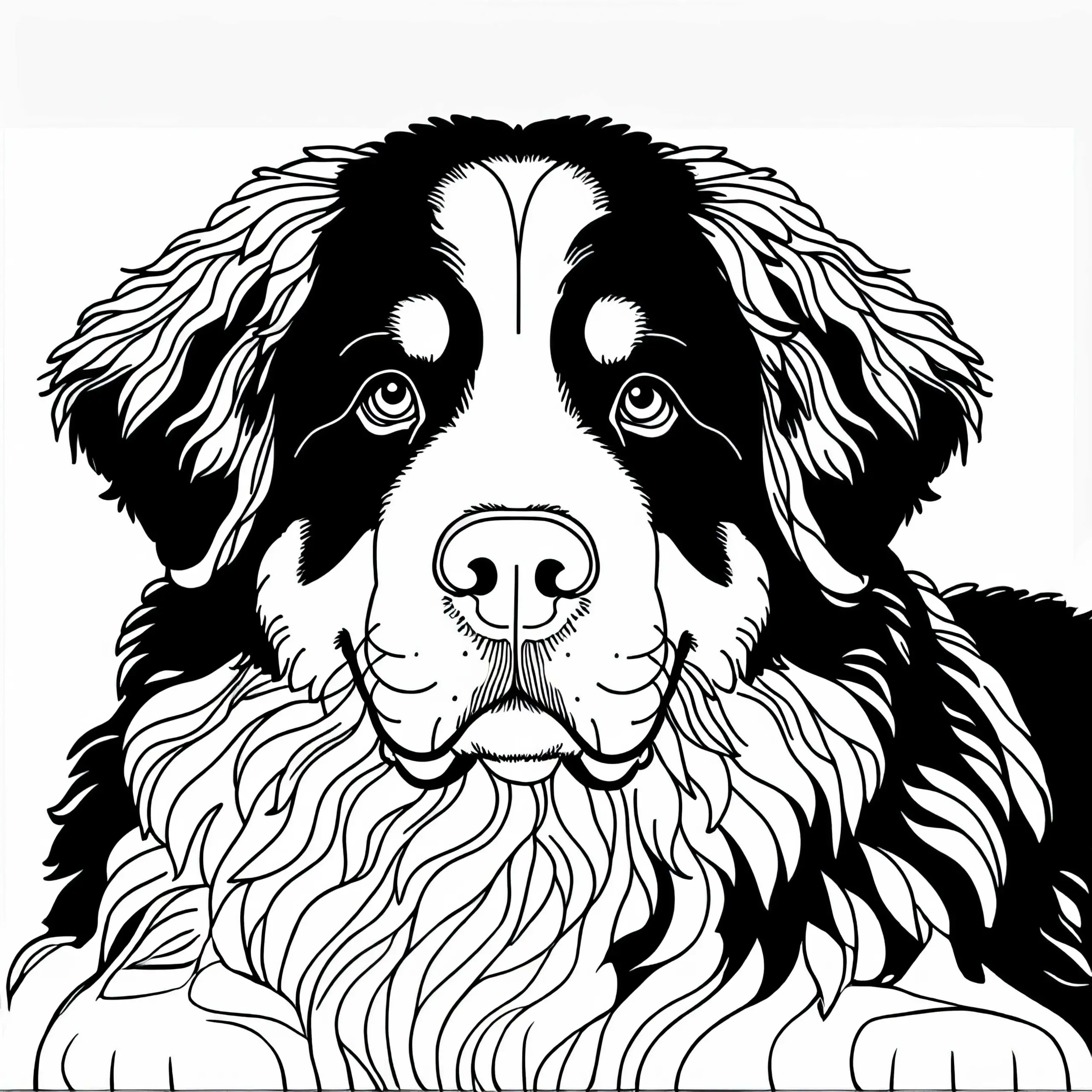 Berner Sennenhund Malvorlage Kostenlos (Ausmalbild)