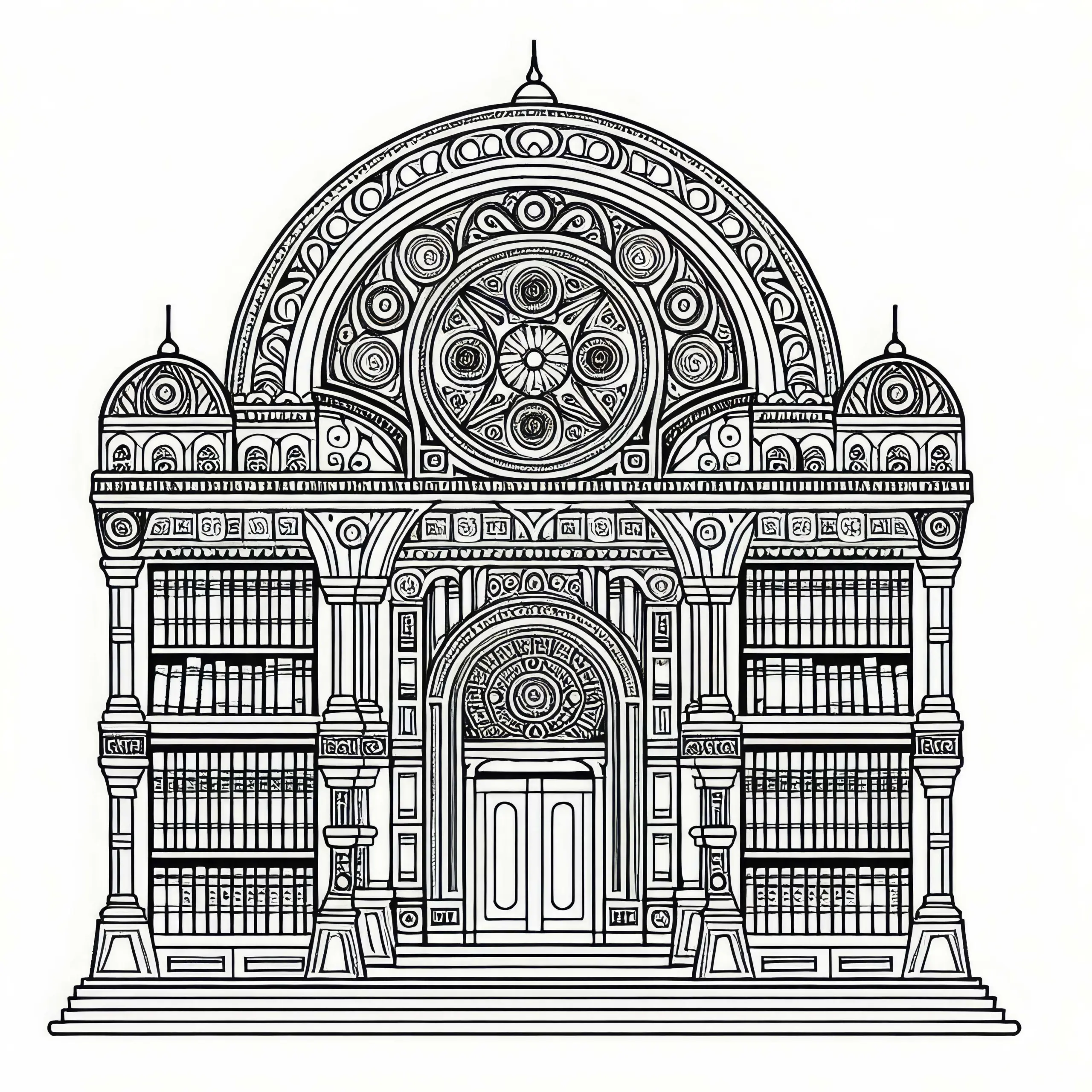 Bibliothek Ausmalbild Kostenlos