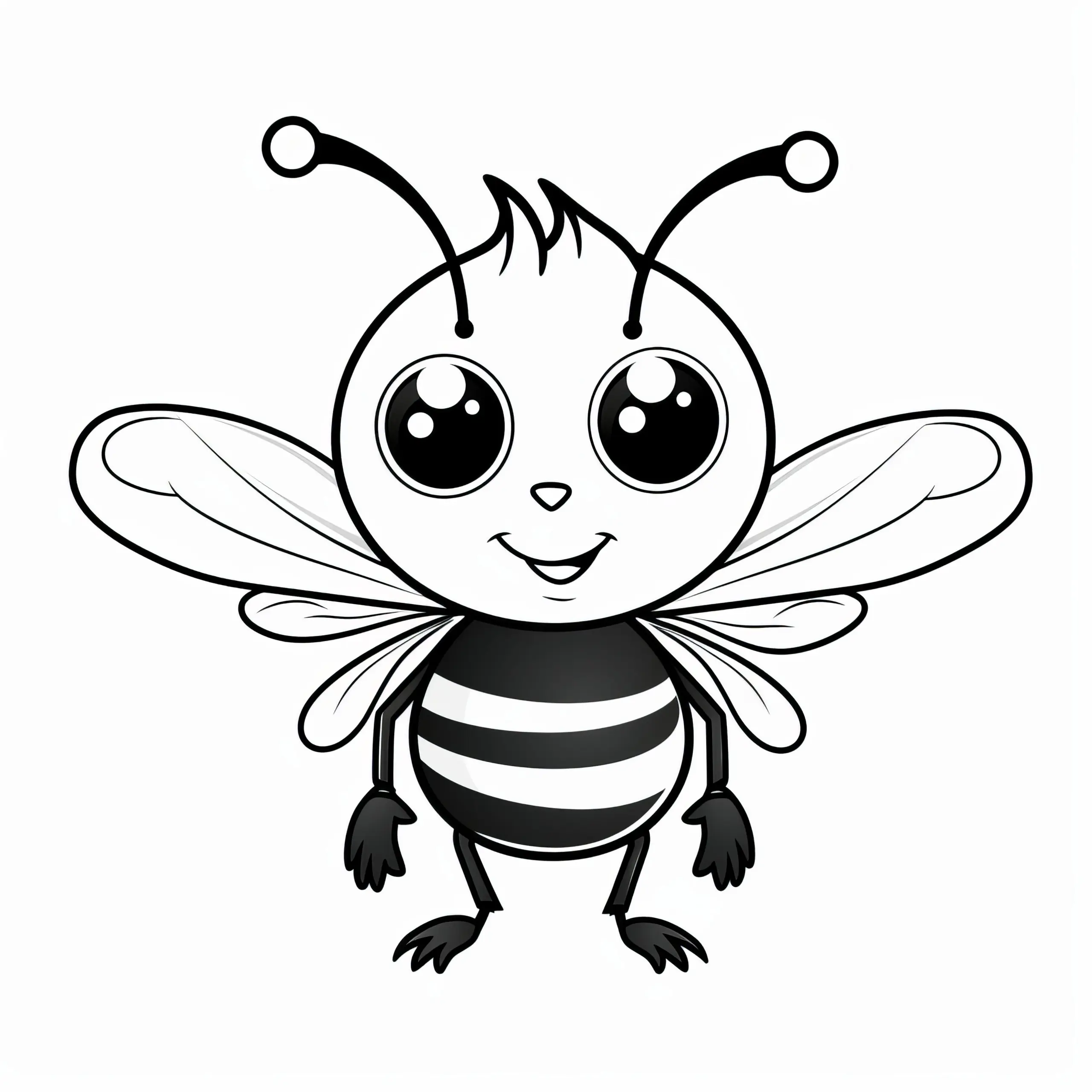 Biene zum Ausdrucken und Ausmalen: Gratis herunterladen (Ausmalbild)