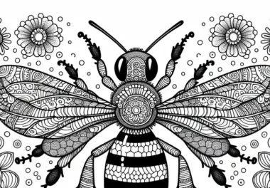 Biene Ausmalbild Kostenlos zum Download