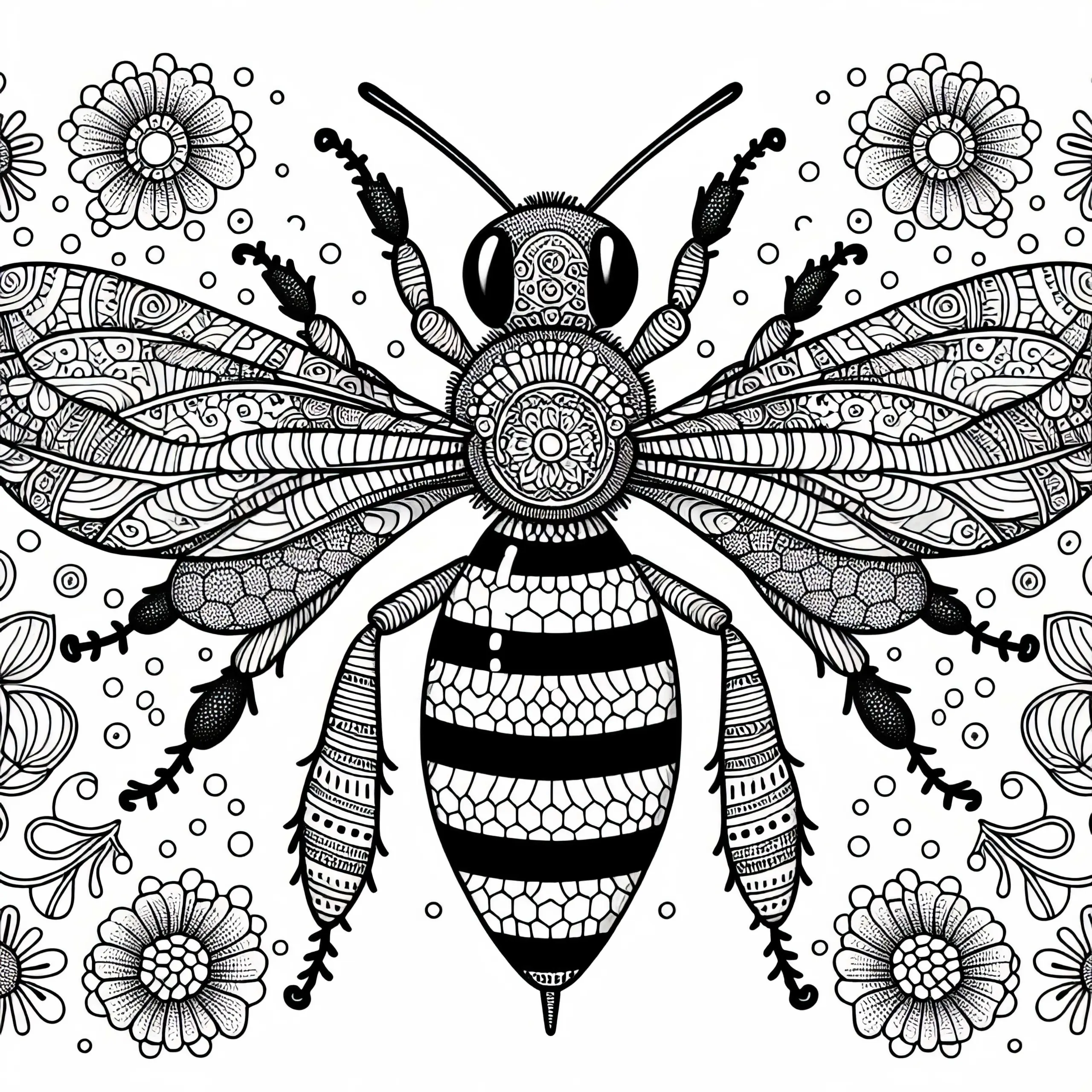 Biene Ausmalbild Kostenlos zum Download