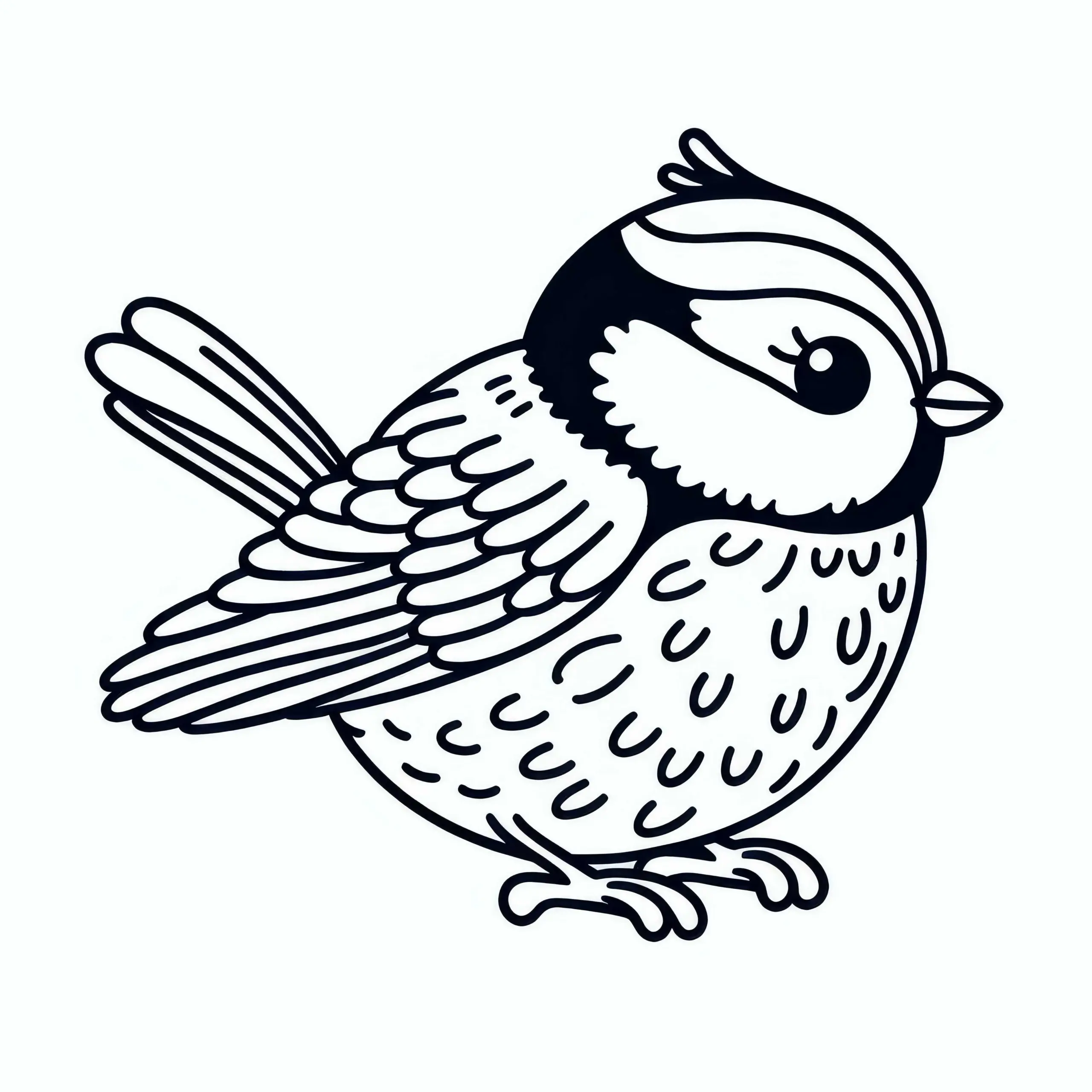 Blaumeise Ausmalbild Vogel Kostenlos