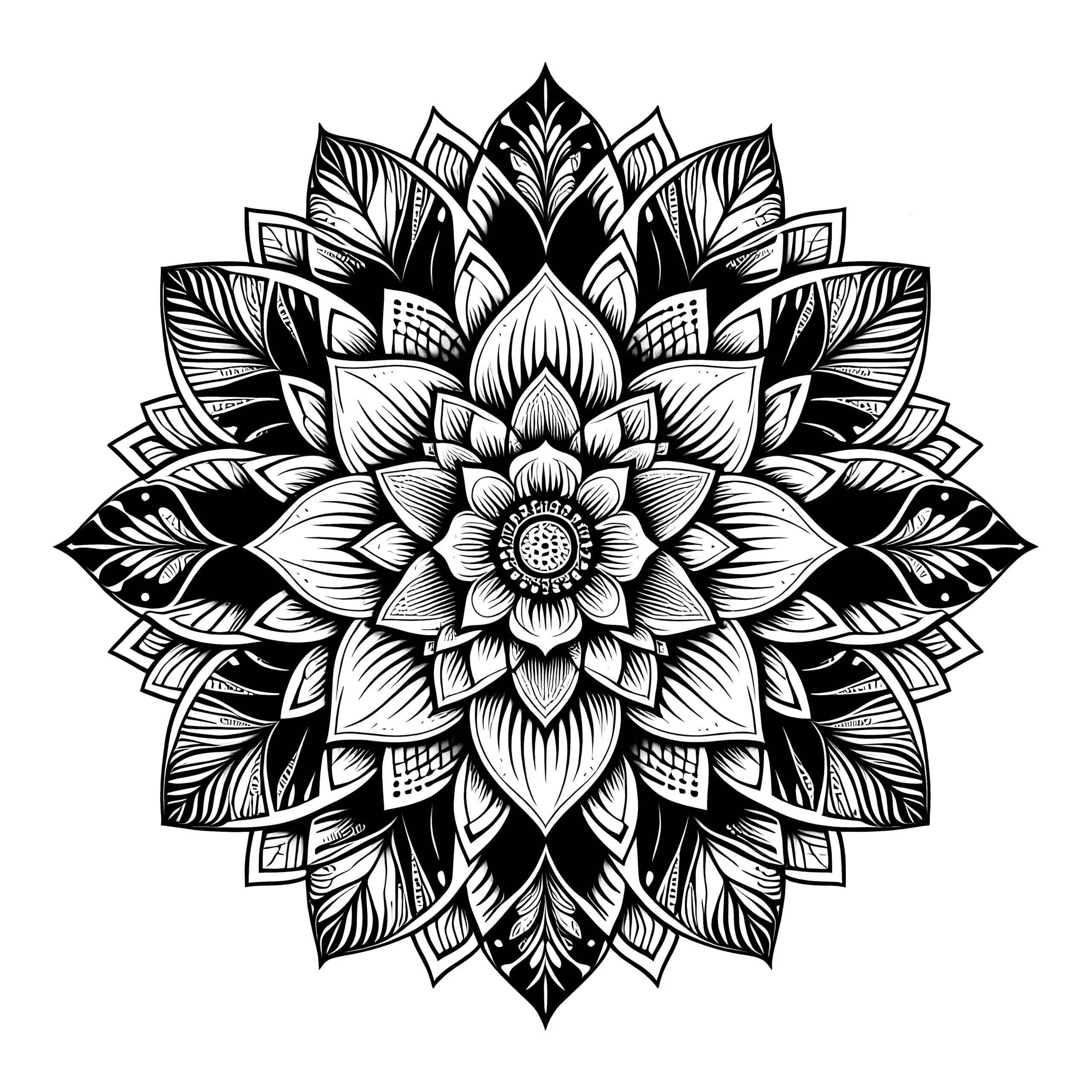 Florales Blüten-Mandala: Kostenloses Ausmalbild für deine Fantasie