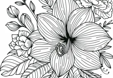 Amaryllis: kostenlose Ausmalbilder