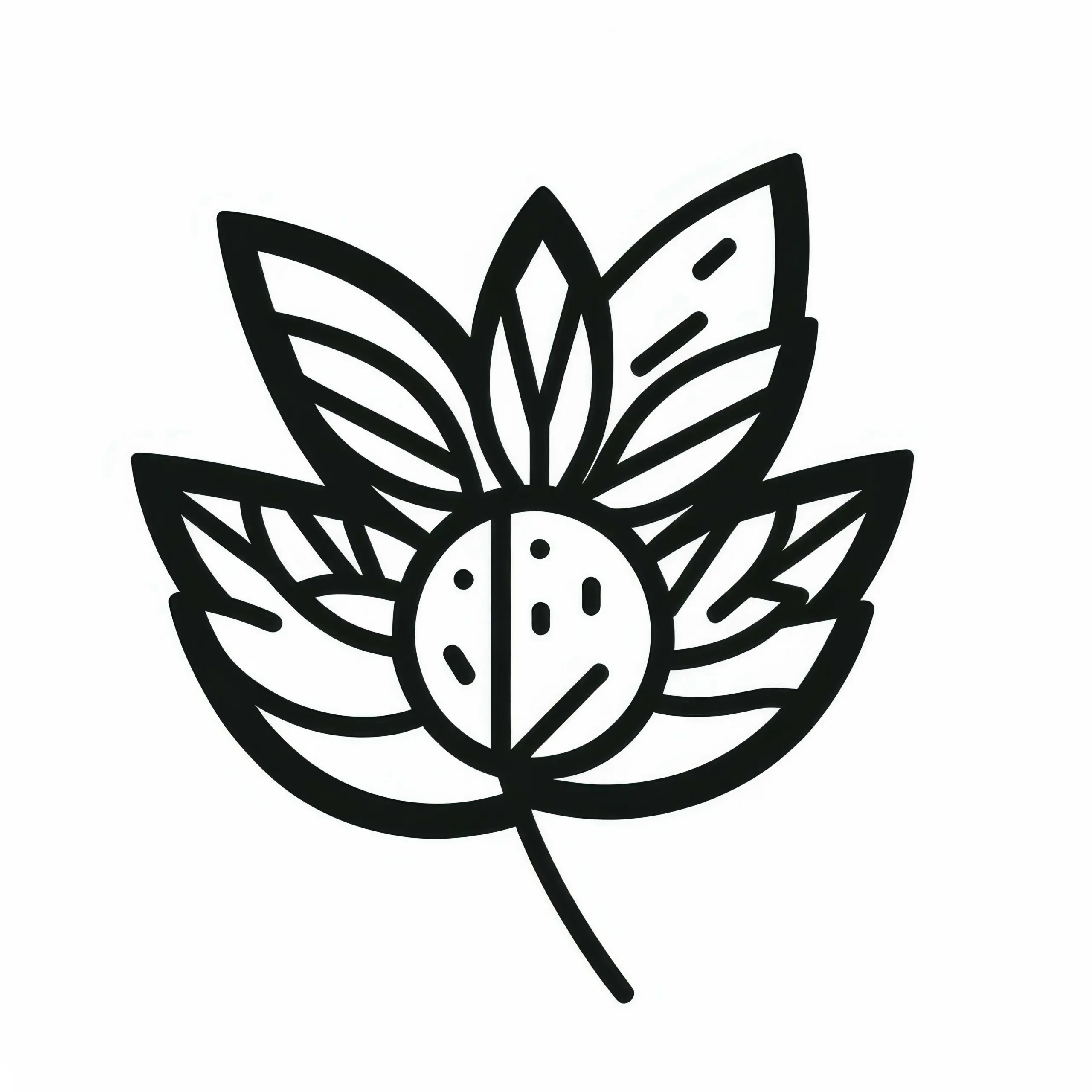 Ausmalbild einer einfachen Blume für Kinder – Kostenlos herunterladen
