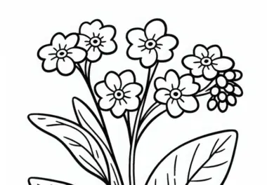 Vergissmeinnicht: kostenlose Ausmalbilder