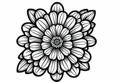 Zinnien: kostenlose Ausmalbilder