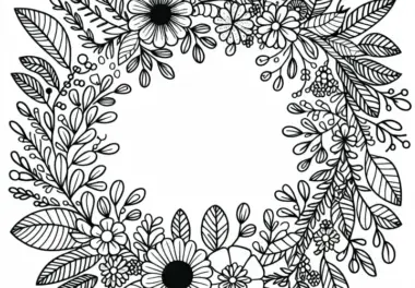 Blumenkranz Ausmalbild Kostenlos Herunterladen