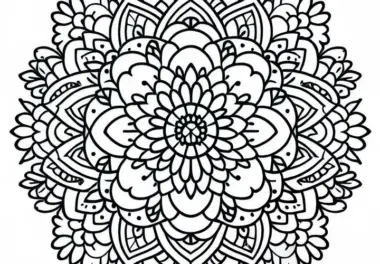 Blumenmandala Ausmalbild Kostenlos
