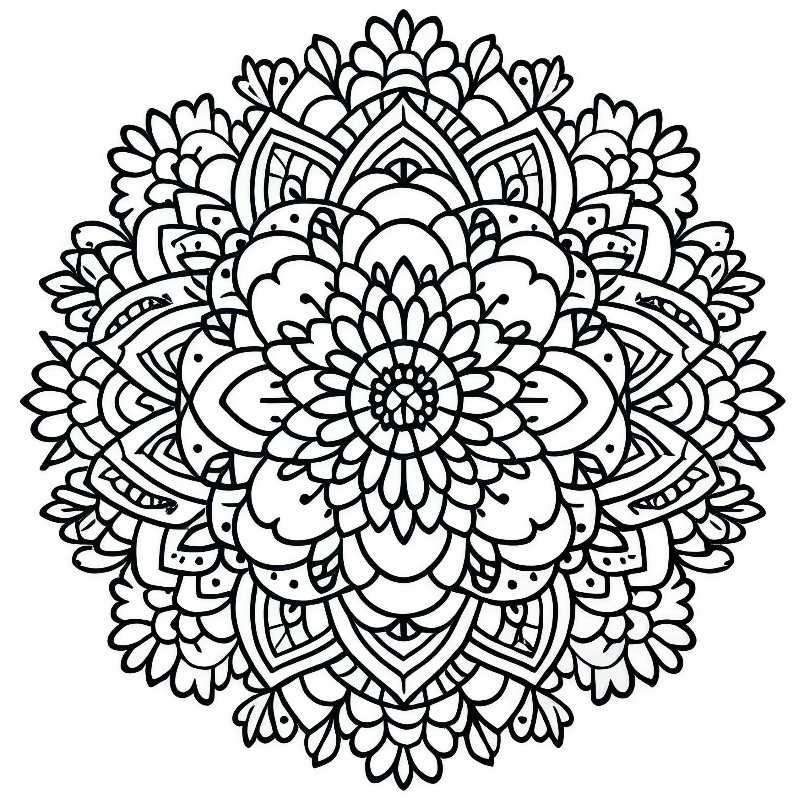 Blumenmandala Ausmalbild Kostenlos