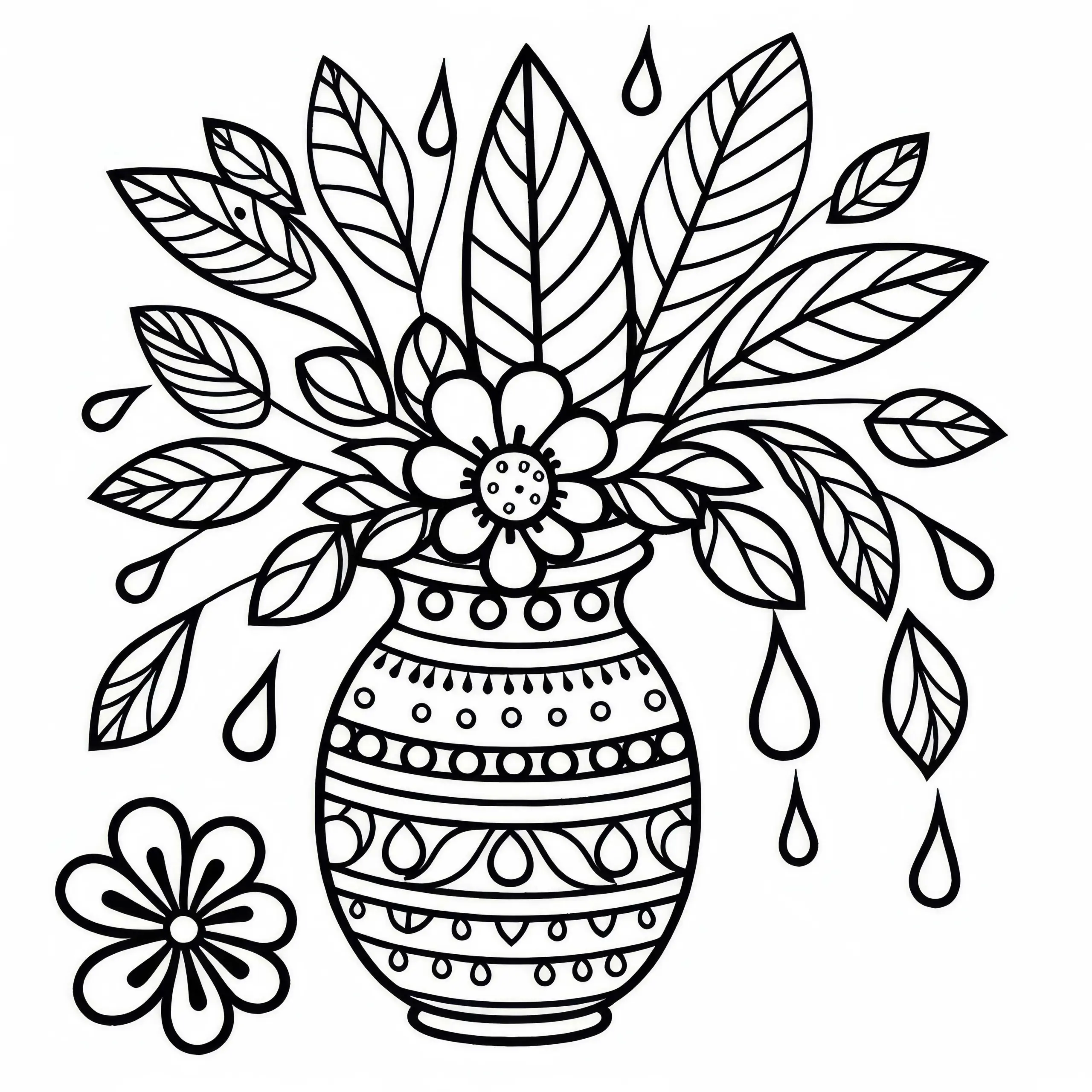 Blumenvase Malvorlage Kostenlos – Ausmalbild Für Kreative