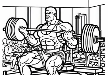 Bodybuilding: kostenlose Ausmalbilder