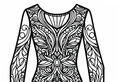 Bodysuit Malvorlage zur kostenlosen Nutzung